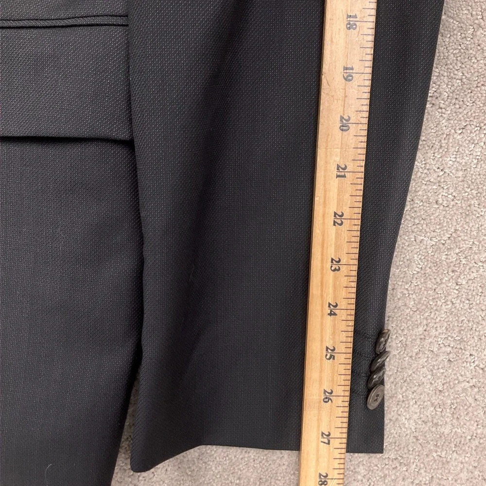BOSS Hugo Boss Blazer‎ Mens 46R Black Grand/Central US 2-Button Formal Luxury